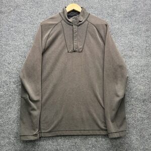 REI Fleece Quarter Zip Pullover Mens XL Brown Long Sleeve Outdoor Jacket